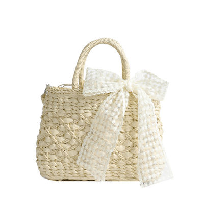 2024 Bolsas de hombro Bolsa de toque México Fráncese Cesta de paja de tejido Bolsas de playa Mujeres a rayas