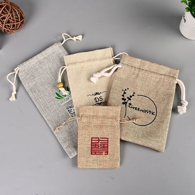 Patrón de dibujos animados Diy personalizado Protección ambiental cáñamo Moda de lienzo bolso de cuerda