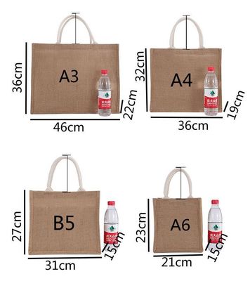 Bolso de moda de ropa de lino de mujer de mano de viaje reutilizable Tote Tote Jute Bolso para comprar regalos