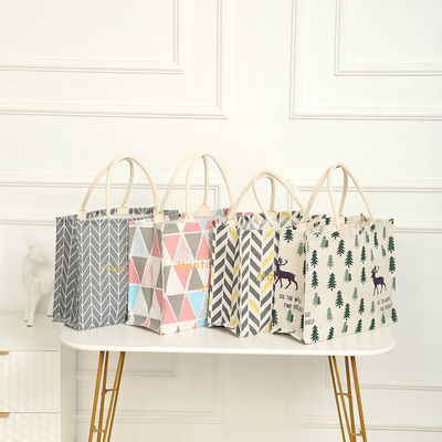 Bolsos de lienzo de algodón ecológico grandes Bolsas de Tote de yute de cáñamo de Hesse con diseño personalizado
