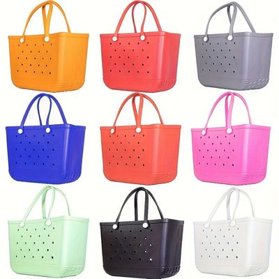 Color personalizado Mujeres de moda de compras bolsos de mano Bolso de hombro bolso de playa de verano a prueba de agua