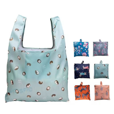 Bolsas de comestibles de nylon resistentes al agua con estilo de bucle suave ecológicas recicladas