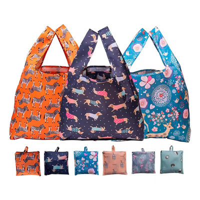 Bolsas de comestibles de nylon resistentes al agua con estilo de bucle suave ecológicas recicladas