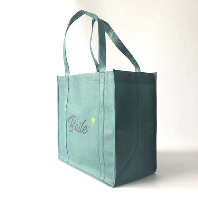 Logotipo Impreso Eco Custom Reutilizable de Tejido No Tejido Carry Tote Bag para Compras de comestibles