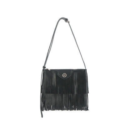 Poliéster Medio Eco Amigable Regalos de la dama de honor Personalizado Naturaleza Fringe Tassel Tote bolsa para mujeres