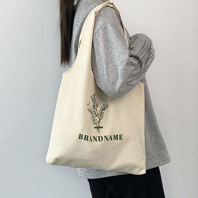 Bolsa de algodón de lienzo reciclable con marca personalizada