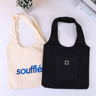 Bolsa de algodón de lienzo reciclable con marca personalizada