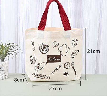 La última moda reciclado de algodón de lona bolsa de toque con logotipo de impresión personalizada