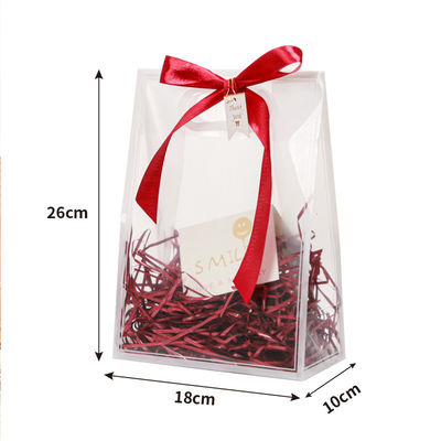 Mediano 30-50cm Color personalizado PVC transparente Bolso de Duffle con logotipo de cierre de llave Bolso de mano de playa PVC