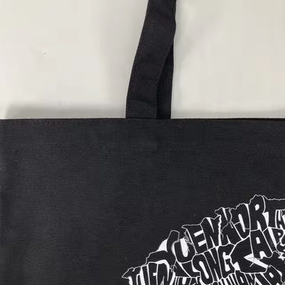12 Oz Bolsa de ropa de lona negra para compras de lujo Material de algodón orgánico