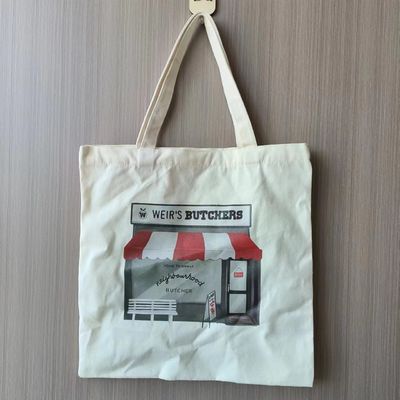 Bolso de compra de lienzo con logotipos Plain Custom Sublimation Blanks Bolso de poliéster blanco