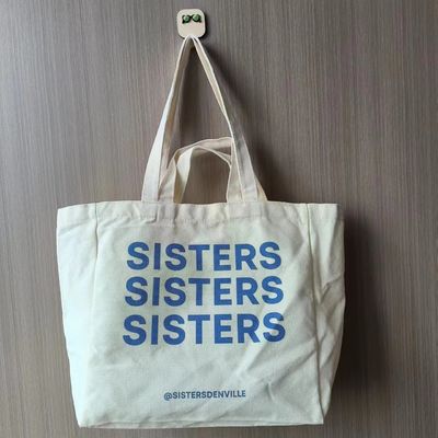 Bolso de compra de lienzo con logotipos Plain Custom Sublimation Blanks Bolso de poliéster blanco