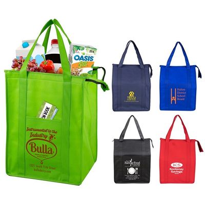 Mediano tamaño 30-50cm Bolsa de tote no tejida con impresión de transferencia de calor Logotipo personalizable