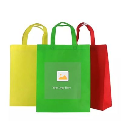 Mediano tamaño 30-50cm Bolsa de tote no tejida con impresión de transferencia de calor Logotipo personalizable