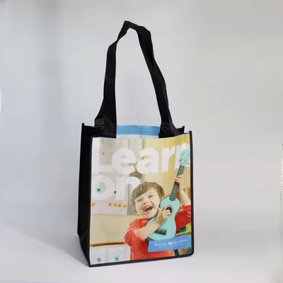 Logotipo personalizado Impreso Bolsas de toque no tejidas reutilizables para la transferencia de calor del comprador de comestibles