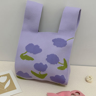 Moda de lujo con patrón de flores mini bolso de mujer bolso de mano de compras lindo bolso de punto