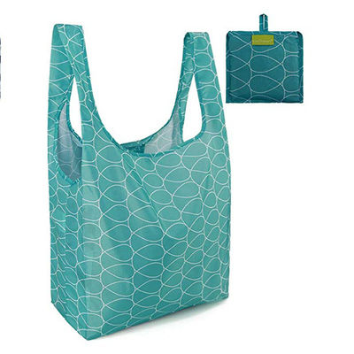 Bolsa de compras de tamaño medio Ripstop reutilizable plegable plegable Bolsa de compras diseño personalizable
