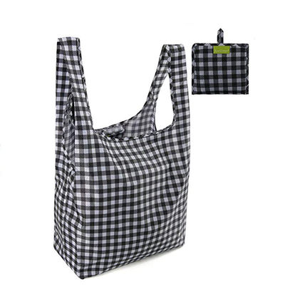 Bolsa de compras de tamaño medio Ripstop reutilizable plegable plegable Bolsa de compras diseño personalizable