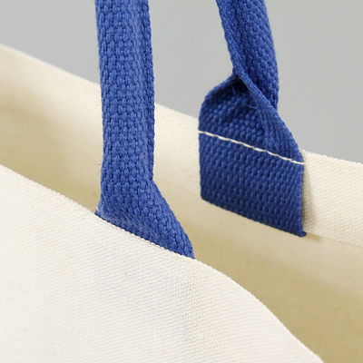 Bolso personalizado en blanco Cuadrado Fondo de algodón de lienzo Bolso de compra para publicidad
