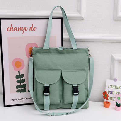 Bolso de hombro de dibujos animados de gran capacidad Bolso de lona de moda para mujeres personalizado para estudiantes