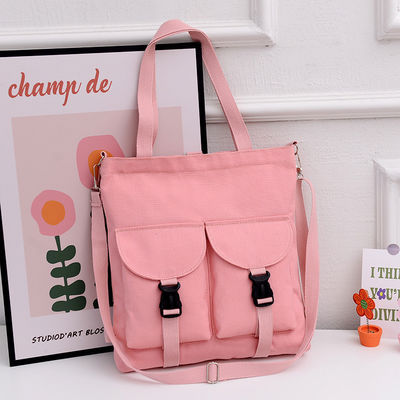 Bolso de hombro de dibujos animados de gran capacidad Bolso de lona de moda para mujeres personalizado para estudiantes