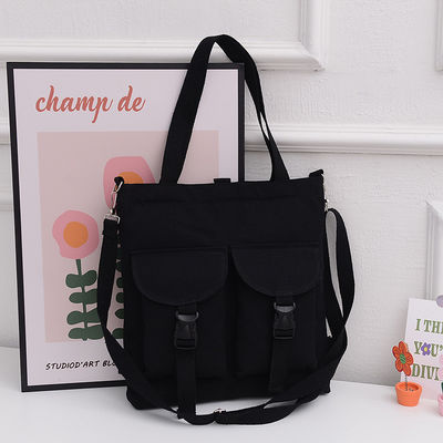 Bolso de hombro de dibujos animados de gran capacidad Bolso de lona de moda para mujeres personalizado para estudiantes
