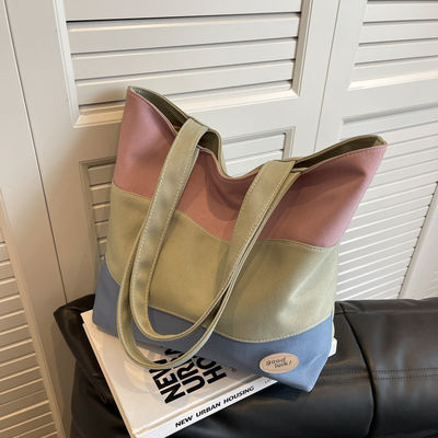 Bolsas de compras Barco de playa Bolsa de mano de forma superior Bolsa de bolso de bolso de bolso de algodón ecológico