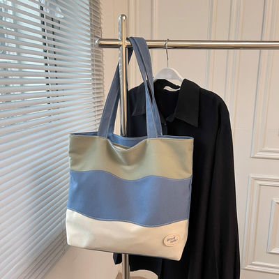 Bolsas de compras Barco de playa Bolsa de mano de forma superior Bolsa de bolso de bolso de bolso de algodón ecológico