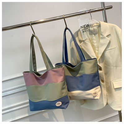 Bolsas de compras Barco de playa Bolsa de mano de forma superior Bolsa de bolso de bolso de bolso de algodón ecológico