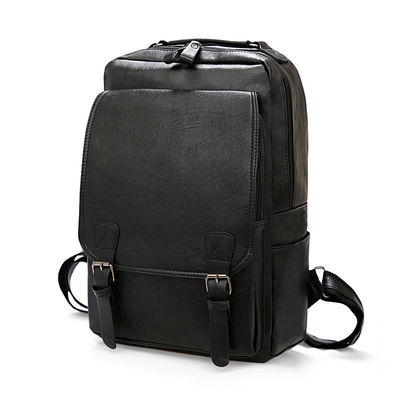 20-37 Litros de capacidad Mochila con mochila suave para el hombre Bolso de trabajo de cuero y bolso escolar