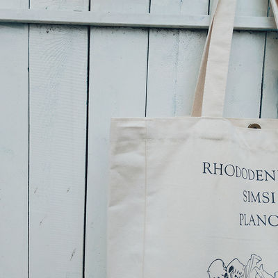 Bolso de compras de lienzo de color personalizado con y patrón impreso