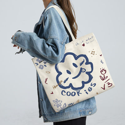 El más nuevo estilo de moda personalizado Logotipo de algodón de lona bolsa de bolsa con cremallera promoción