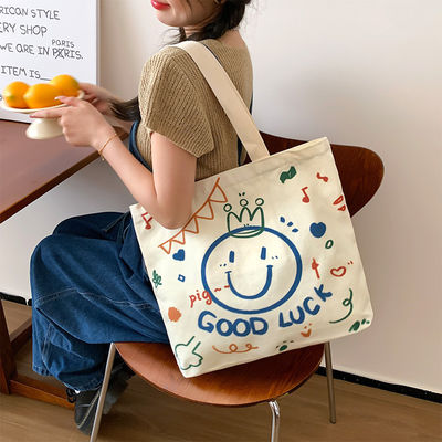 El más nuevo estilo de moda personalizado Logotipo de algodón de lona bolsa de bolsa con cremallera promoción