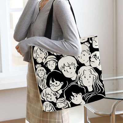 El más nuevo estilo de moda personalizado Logotipo de algodón de lona bolsa de bolsa con cremallera promoción