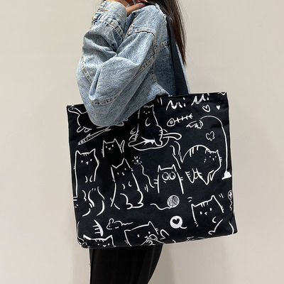 El más nuevo estilo de moda personalizado Logotipo de algodón de lona bolsa de bolsa con cremallera promoción