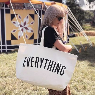 Logotipo personalizado Bolso de ropa de algodón natural para mujeres y compras