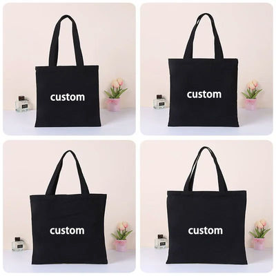 El más nuevo logotipo personalizado de moda Eco amigable bolsa de lona con cremallera y bolsillo