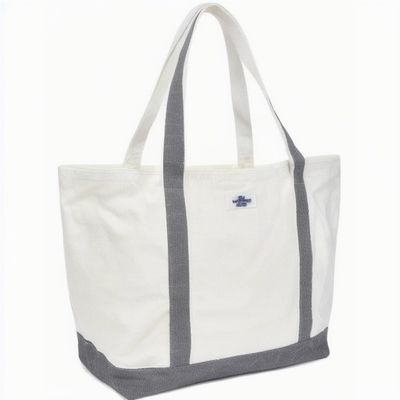 El más nuevo logotipo personalizado de moda Eco amigable bolsa de lona con cremallera y bolsillo