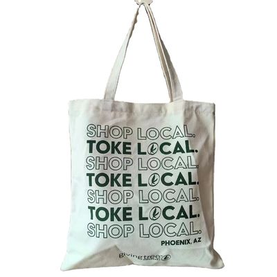 Regalos de logotipo impreso personalizado de algodón duradero de lienzo de compras de bolso con color personalizado