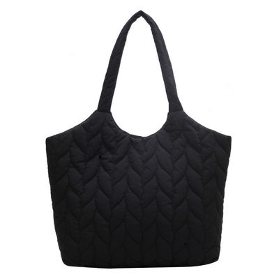 Regalos reutilizables de invierno con colchas puffy puffer bolsa de bolsillo para mujeres logotipo personalizado impreso