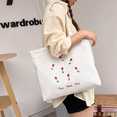 Color personalizado Eco amigable Bolso de compras grande reciclado de lona Bolsas de algodón