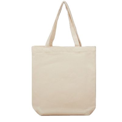 Mediano 30-50 cm Bolso de compra ecológico personalizado Bolso de hombro de lona para regalo reutilizable Plano