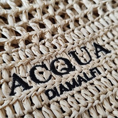 Bolsa de picnic de vacaciones de paja de alta capacidad de estilo coreano para mujeres con logotipo personalizado