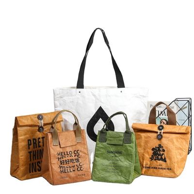 Bolso térmico de papel Dupont marrón para refrigerador de comida aislado Durable y resistente al agua