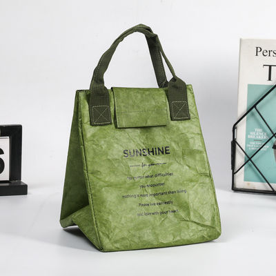Bolso térmico de papel Dupont marrón para refrigerador de comida aislado Durable y resistente al agua