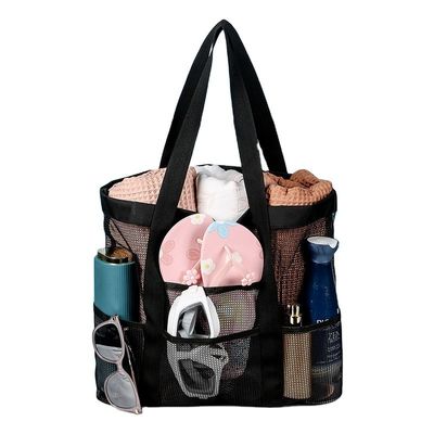 Bolsa cosmética de malla de nylon personalizable para maquillaje multifuncional Almacenamiento y viaje