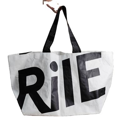 Impresión de logotipo personalizado Bolsa de toque tejida de PP para promoción de estudios de viajes a la playa