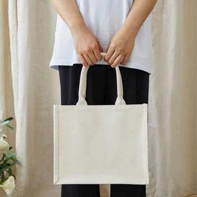 Logotipo personalizado Impreso Bolsa de canvas reutilizable para regalos y publicidad ecológica