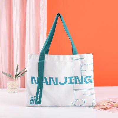 Bolsas de toque de sublimación Logotipo personalizado impreso para bolsas de lona de gran capacidad reutilizables