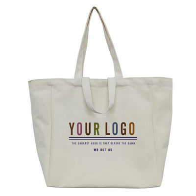 Logotipo personalizado Impreso de lienzo Bolsas de algodón para mujeres de moda OEM / ODM Aceptado